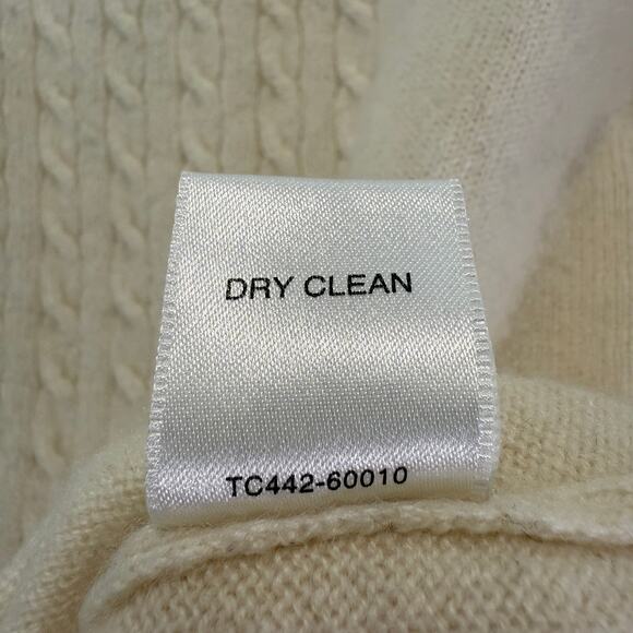 Pendleton 100% Cashmere Cable Knit Sweater Ivory M Vintage - Picture 6 of 13